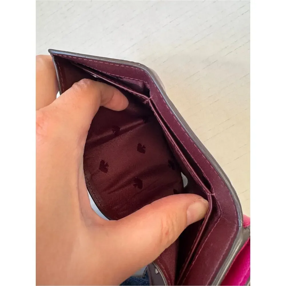 Kate Spade Pink Leather Micro Wallet Mini Designer Luxury